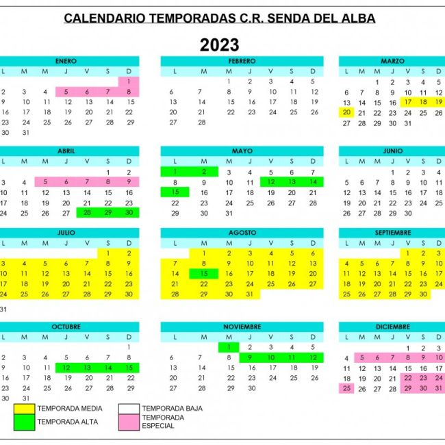 Calendario temporadas